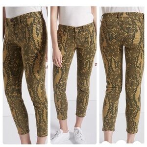Current/Elliott Mid Rise Snakeskin Skinny Jeans- NWT